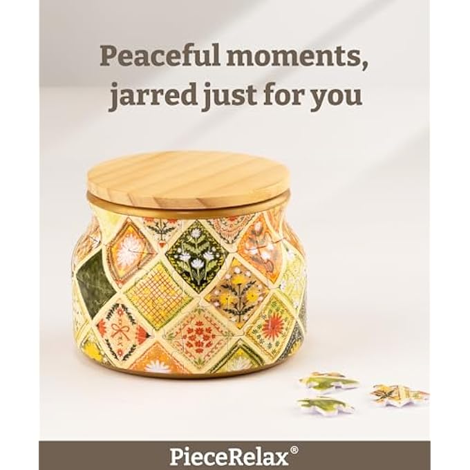 3D PUZZLE DECORATIVE CONTAINER - DAISY BREEZE | 64 PLASTIC PIECES & WOODEN LID | DIY STORAGE & TABLE DECORATION | CREATIVE GIFT FOR HOME & OFFICE [BC1025] - Image 2